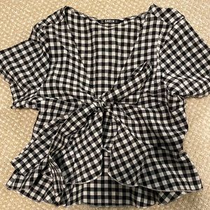 Shein tie front blouse